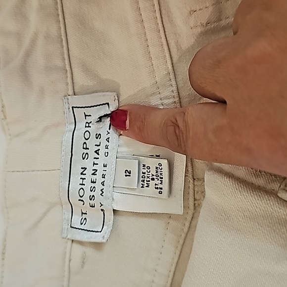 Vintage St. John Sport Bootcut White and Gold Jeans - Size 12 WKC Dog Show - Picture 7 of 12